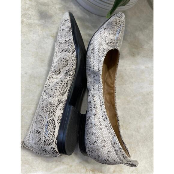 Naturalizer Flats white snakeskin print Sz 9.5m - Picture 6 of 10